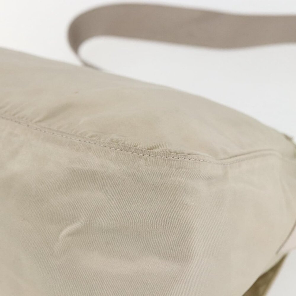 Authentic PRADA Shoulder Bag Nylon Beige Silver - Picture 4 of 16